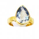 tantalizing Green Amethyst Copper Green Ring handcrafted L-1in US 5,6,7,8