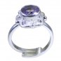 marvelous Amethyst 925 Sterling Silver Purple Ring handcrafted L-1in US 5,6,7,8