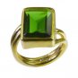 good Emerald CZ  Gold Plated Green Ring supply L-1in US 5,6,7,8