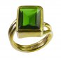 good Emerald CZ  Gold Plated Green Ring supply L-1in US 5,6,7,8