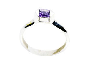 ideal Amethyst Silver Purple Ring wholesales L-1in US 5,6,7,8