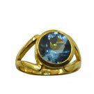 classy Blue Topaz CZ Copper Blue Ring india  L-1in US 5,6,7,8