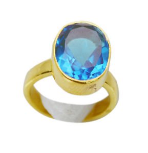 cunning Blue Topaz CZ Copper Blue Ring suppiler L-1in US 5,6,7,8