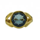 gorgeous Blue Topaz CZ Copper Blue Ring suppiler L-1in US 5,6,7,8