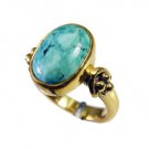 adorable Turquoise Copper Turquoise Ring wholesales L-1in US 5,6,7,8