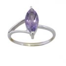 seemly Amethyst 925 Sterling Silver Purple Ring suppiler L-1in US 5,6,7,8