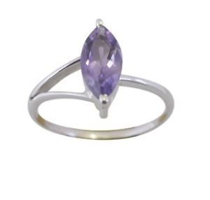 seemly Amethyst 925 Sterling Silver Purple Ring suppiler L-1in US 5,6,7,8