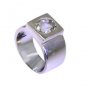 shapely Green Amethyst Silver Green Ring supplies L-1in US 5,6,7,8