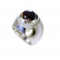 resplendent Amethyst Silver Purple Ring Designer L-1in US 5,6,7,8