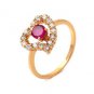 sexy Ruby CZ Gold Plated Red Ring jewelry US 6,7,8,9