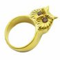 sexy Ruby CZ Gold Plated Red Ring jewelry US 6,7,8,9