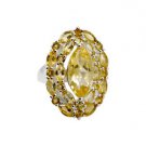 grand Citrine 925 Sterling  Yellow Ring jewellery L-1in US 5,6,7,8
