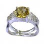 grand Citrine 925 Sterling  Yellow Ring jewellery L-1in US 5,6,7,8