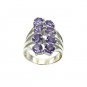 engaging Amethyst 925 Sterling  Purple Ring gemstone L-1in US 5,6,7,8