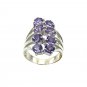 engaging Amethyst 925 Sterling  Purple Ring gemstone L-1in US 5,6,7,8