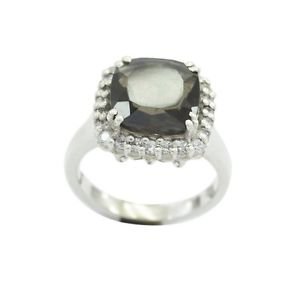 captivating Smoky Quartz 925 Sterling Silver Brown Ring supply L-1.5 US