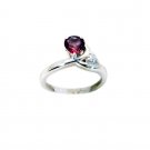 pulchritudinous Garnet 925 Sterling  Red Ring handcrafted L-1in US 5,6,7,8