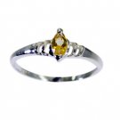 resplendent Citrine 925 Sterling  Yellow Ring supply L-1in US 5,6,7,8