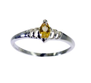 resplendent Citrine 925 Sterling  Yellow Ring supply L-1in US 5,6,7,8