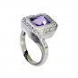 tempting Amethyst Silver Purple Ring wholesale L-1in US 5,6,7,8