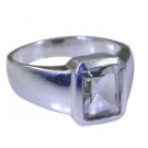 personable green Amethyst 925 Sterling Silver Green Ring handmade  L-1in US 5,6,