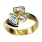 fair White CZ Copper White Ring indian L-1in US 5,6,7,8