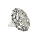 fine-looking White CZ 925 Sterling  White Ring suppiler L-1in US 5,6,7,8