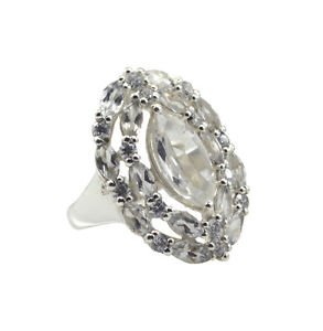 fine-looking White CZ 925 Sterling  White Ring suppiler L-1in US 5,6,7,8
