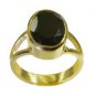 symmetrical Black Onyx Gold Plated Black Ring jewelry L-1in US 5,6,7,8