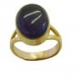 symmetrical Black Onyx Gold Plated Black Ring jewelry L-1in US 5,6,7,8