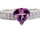 classy Garnet 925 Sterling  Red Ring handmade  L-1in US 5,6,7,8