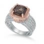 gorgeous Smoky Quartz  925 sterling silver Brown Ring jaipur L-1.2in US 5,6,7,8