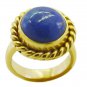 fascinating Lapis Lazuli Gold Plated Blue Ring jewellery L-1in US 5,6,7,8