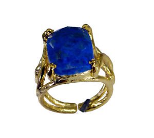 enthralling Lapis Lazuli Copper Blue Ring indian L-1in US 5,6,7,8