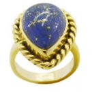 delightful Lapis Lazuli Gold Plated Blue Ring wholesales L-1in US 5,6,7,8