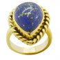delightful Lapis Lazuli Gold Plated Blue Ring wholesales L-1in US 5,6,7,8