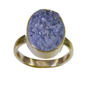 superb Druzy Gold Plated multi Ring indian L-1in US 5,6,7,8