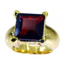 excellent Ruby CZ Copper Red Ring jaipur L-1in US 5,6,7,8