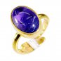 attractive Amethyst Copper Purple Ring jaipur L-1in US 5,6,7,8
