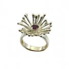 bonnie Garnet 925 Sterling  Red Ring supply L-1in US 5,6,7,8