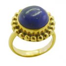 classy Lapis Lazuli Gold Plated Blue Ring supply L-1in US 5,6,7,8