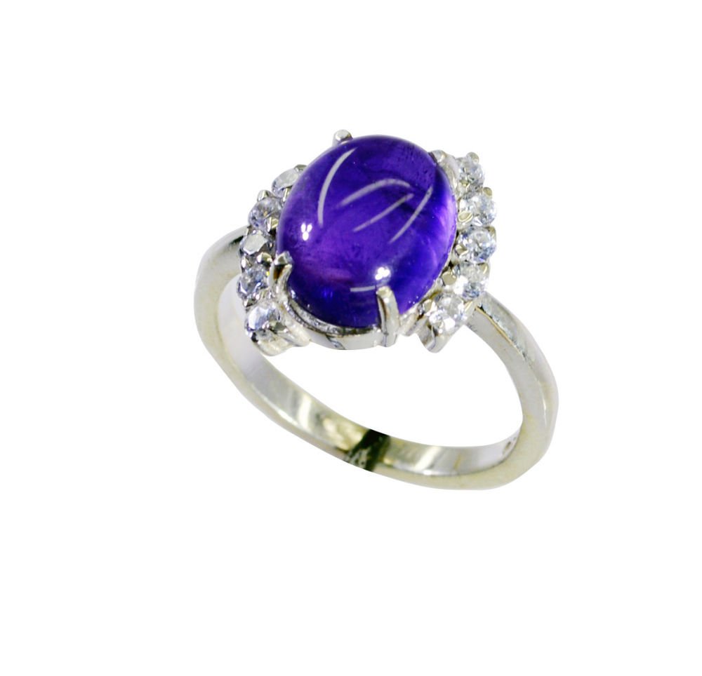 teasing Amethyst Silver Purple Ring supply L-1in US 5,6,7,8