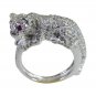 dazzling Multi CZ 925 Sterling Silver Multi Ring suppiler L-1in US 5,6,7,8