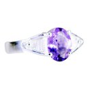 flamboyant Amethyst 925 Sterling  Purple Ring gemstone L-1in US 5,6,7,8