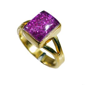 excellent Sunstone Copper Multi Ring handcrafted L-1in US 5,6,7,8