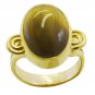 fair Tiger Eye Gold Plated Brown Ring wholesales L-1in US 5,6,7,8