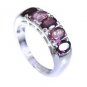 stunning Tourmaline Silver Multi Ring gemstone L-1in US 5,6,7,8