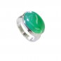 studly Green Onyx Silver Green Ring wholesale L-1in US 5,6,7,8