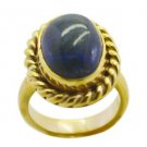 good-looking Lapis Lazuli Gold Plated Blue Ring indian L-1in US 5,6,7,8