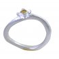 picturesque Citrine 925 Sterling Silver Yellow Ring Designer L-1in US 5,6,7,8